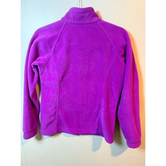 Columbia Kids Purple Fleece Full Zip Jacket Size L 14 16 - Picture 8 of 9